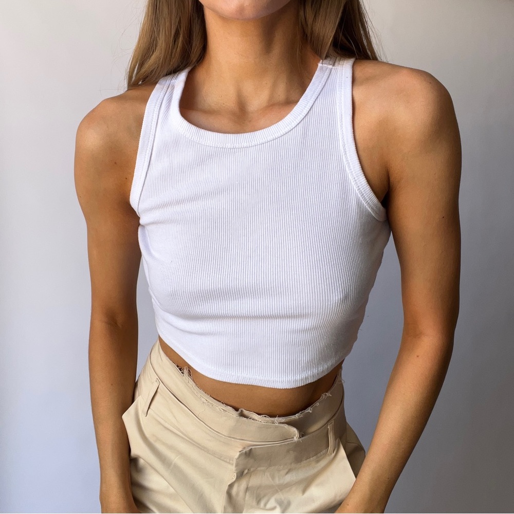 White Crop Tank